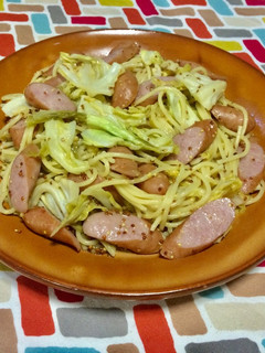 超簡単☆旨味堪能!ザワークラウト風パスタ-レシピのメイン写真
