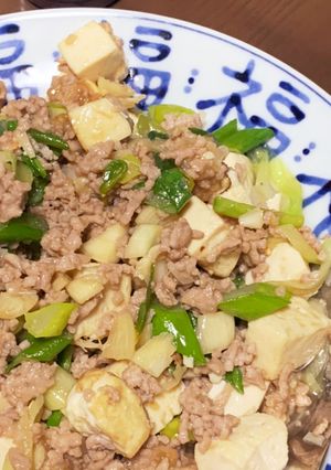 にんにくスプラウトと豚ひき肉の豆腐炒め-レシピのメイン写真