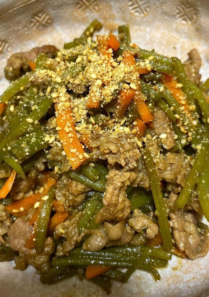 さつまいものつるの炒め煮-レシピのメイン写真