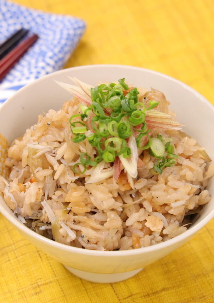 しらすとみょうがの炊き込みご飯-レシピのメイン写真
