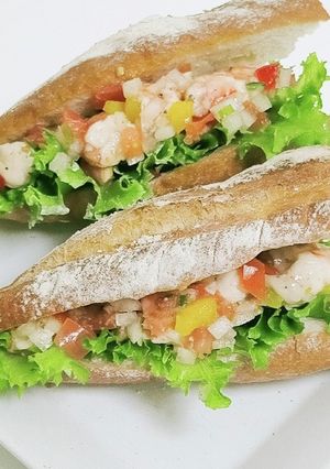 海老のセビーチェでバインミー-レシピのメイン写真