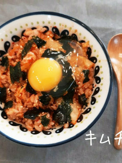 簡単♪混ぜるだけ!キムチご飯!-レシピのメイン写真