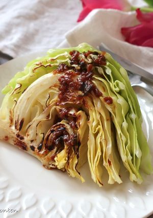 キャベツのステーキ おかず醤油糀がけ-レシピのメイン写真