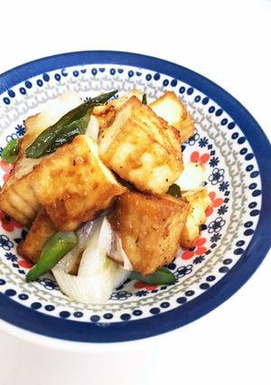 焼肉のタレで！！カリカリ厚揚げ炒め-レシピのメイン写真