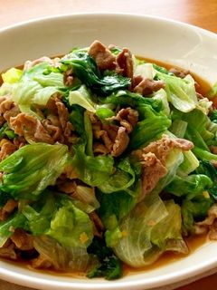 *簡単*豚肉とレタスオイスターソース炒め-レシピのメイン写真