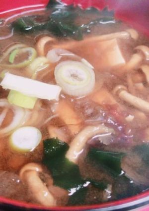 *株とりなめこ入りのお味噌汁*-レシピのメイン写真