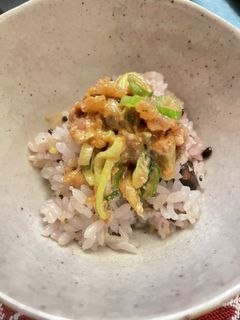 残った刺身でゴマ味噌丼♪-レシピのメイン写真