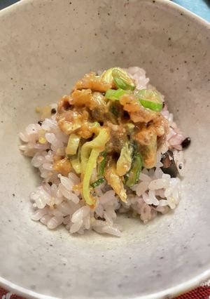 残った刺身でゴマ味噌丼♪-レシピのメイン写真