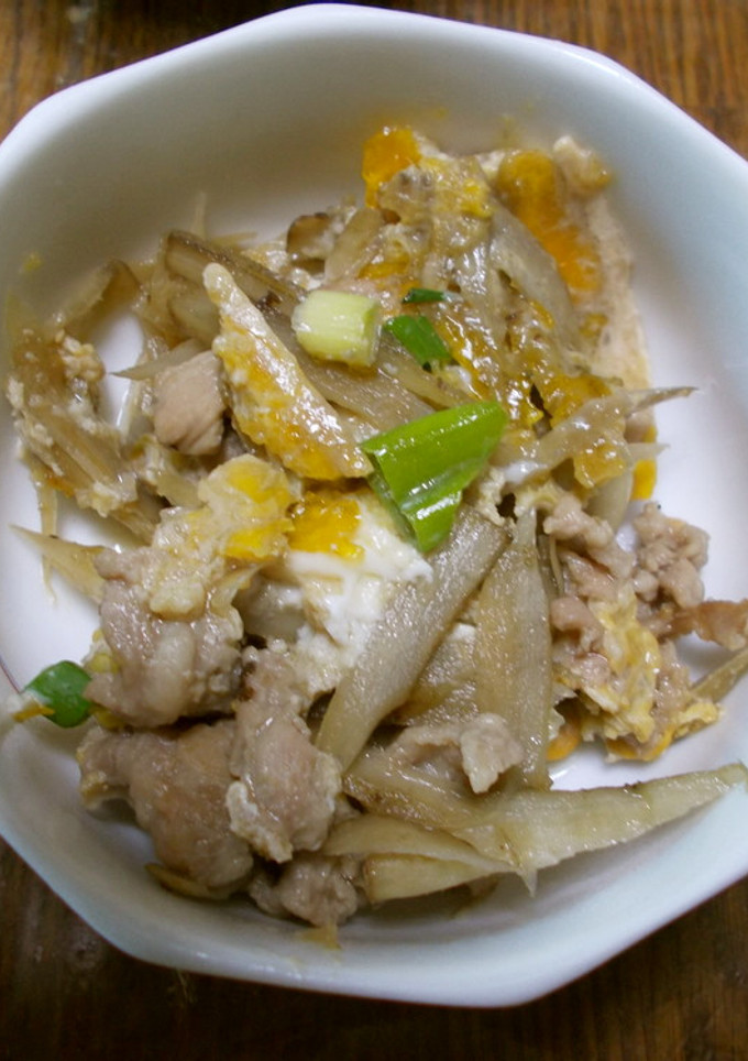 豚肉とごぼうの柳川風-レシピのメイン写真