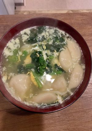 ほうれん草と水餃子のおかずスープ-レシピのメイン写真
