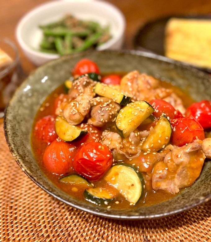 夏野菜と鶏肉の旨辛餡かけ by ENO'Sキッチン 【クックパッド】 簡単