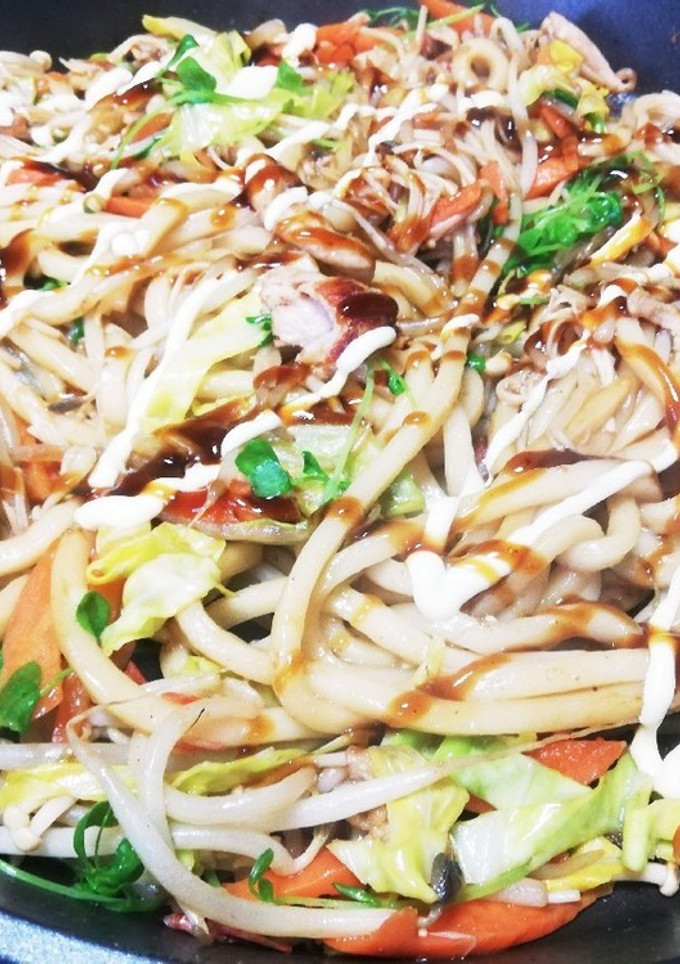 ばあばァが焼いた、焼きうどん！ゆりさん風-レシピのメイン写真