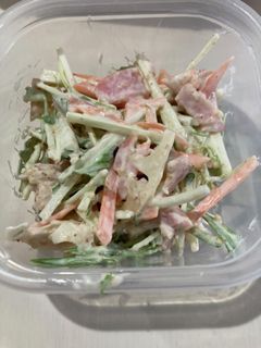 水菜とレンコンと人参の胡麻マヨサラダ-レシピのメイン写真