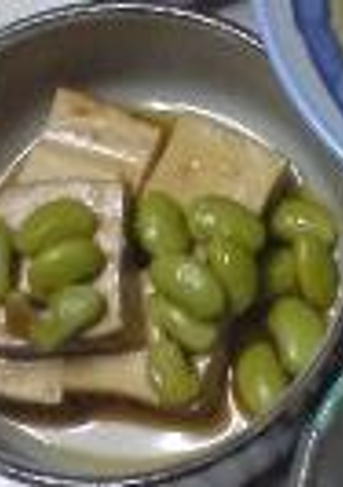 焼き豆腐と枝豆の煮物-レシピのメイン写真