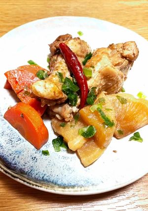 鶏手羽元と大根人参のポン酢煮-レシピのメイン写真