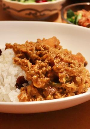 南瓜と挽肉のココナッツミルクカレー-レシピのメイン写真