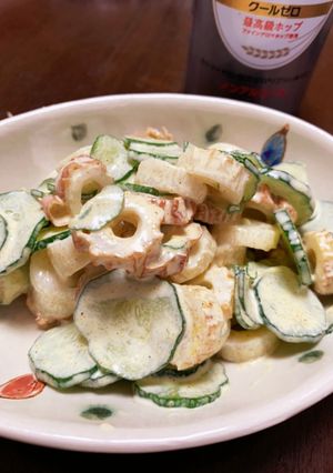 簡単!ちくわときゅうりのカレーマヨ和え-レシピのメイン写真