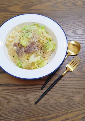 低糖質！しらたきカルボナーラ-レシピのメイン写真