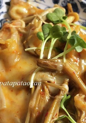 簡単１品♪エノキのキムチチーズかけ-レシピのメイン写真