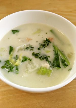 菜の花と白菜のポタージュ風スープ-レシピのメイン写真