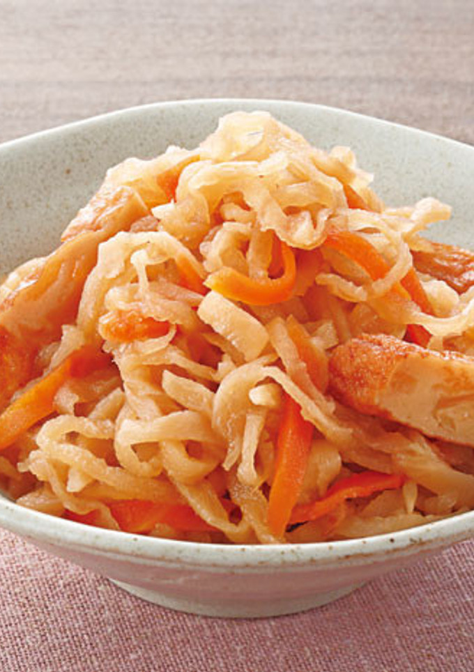 切干大根と玉ねぎてんの煮物-レシピのメイン写真