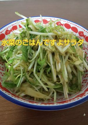 水菜のごはんですよサラダ-レシピのメイン写真