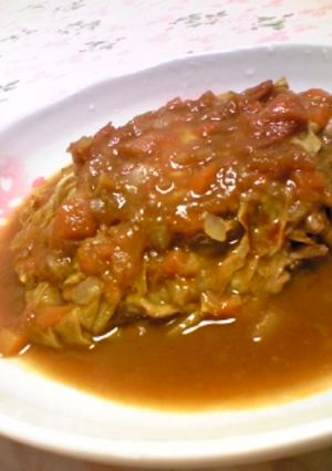 ☆キャベツミルフィーユのトマトカレー煮☆-レシピのメイン写真