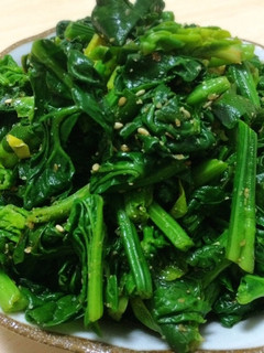 簡単おかず:ほうれん草のごま油炒め-レシピのメイン写真