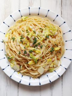 ランチにおすすめ!白菜とツナの和風パスタ-レシピのメイン写真