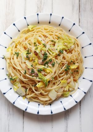 ランチにおすすめ！白菜とツナの和風パスタ-レシピのメイン写真