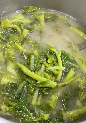 かき菜の味噌汁-レシピのメイン写真