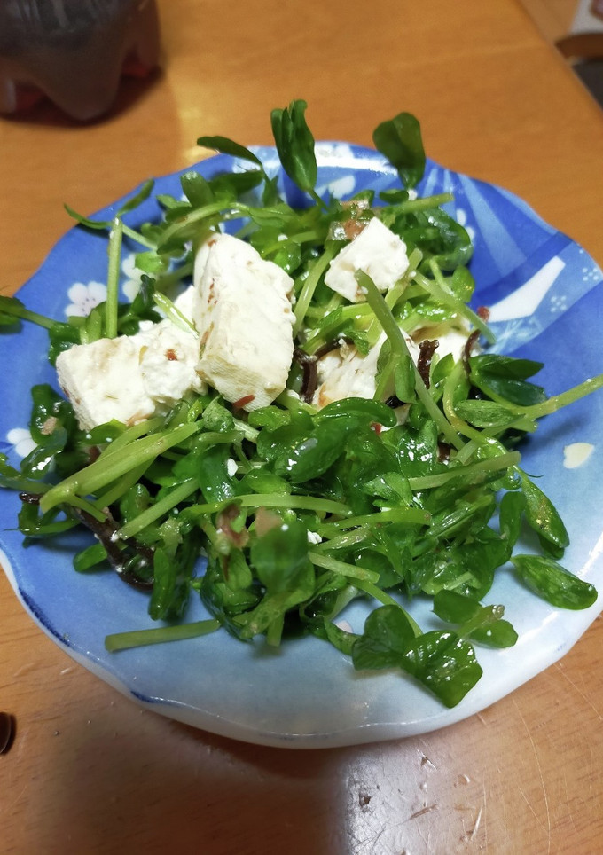 豆腐と豆苗の和え物-レシピのメイン写真