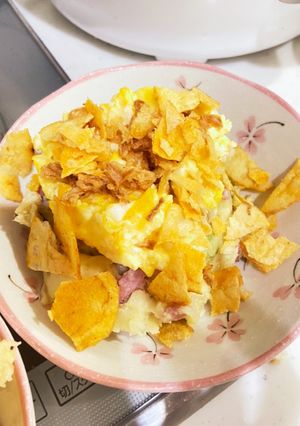 ポテチでパリパリおしゃれポテトサラダ-レシピのメイン写真