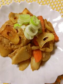 ご飯がススム!豚肉と根菜のごま味噌炒め-レシピのメイン写真