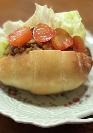 残り物アレンジ☆タコス風味だれのサンド☆-レシピのメイン写真