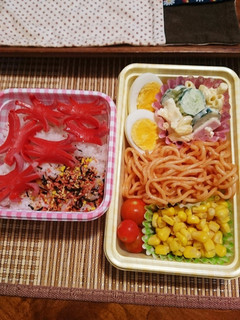 チビッ子へのお弁当 。ママダウンしてて-レシピのメイン写真