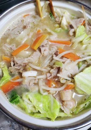 野菜を食べる豆乳ちゃんぽん(スープ)-レシピのメイン写真