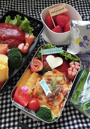 ❜22/3/17 煮込みハンバーグ弁当-レシピのメイン写真