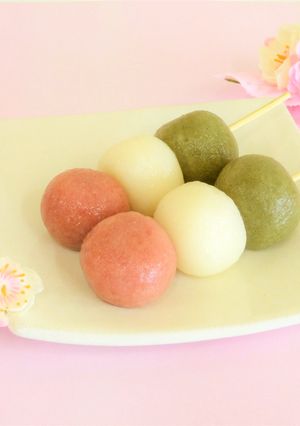 ビーツと阿波晩茶の三色団子-レシピのメイン写真