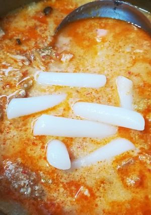 トッポギ豆乳！(素麺つけ汁)-レシピのメイン写真
