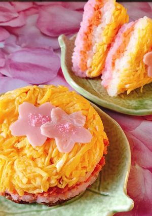 お弁当に♡ケーキみたいなカラフルおにぎり-レシピのメイン写真