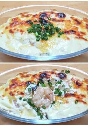 豆腐ソースのエビ入りマカロニグラタン-レシピのメイン写真