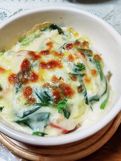 生鮭とほうれん草の米粉グラタン-レシピのメイン写真