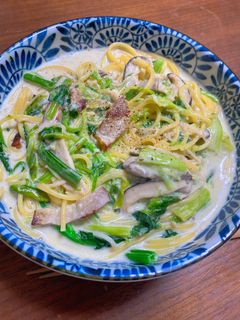 ほうれん草のクリームパスタ-レシピのメイン写真