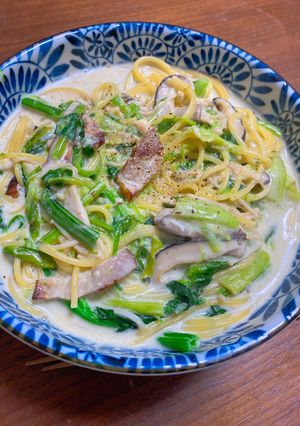 ほうれん草のクリームパスタ-レシピのメイン写真