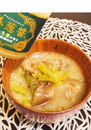 姜葱醤で生姜と揚げ茄子の味噌汁♡-レシピのメイン写真