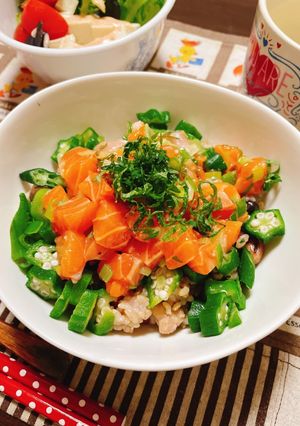 *ねぎ塩サーモンのっけ丼*-レシピのメイン写真
