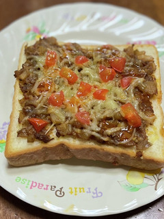 残り物アレンジ☆タコス風味トースト☆-レシピのメイン写真