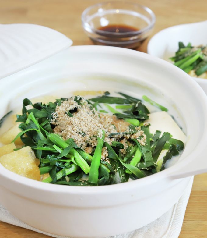 にらの豆乳湯豆腐 by JAみやざき 【クックパッド】 簡単おいしい