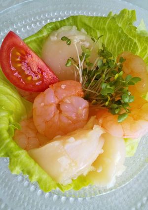 帆立と海老の塩麹たまねぎマリネ♪サラダ-レシピのメイン写真
